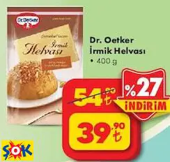 DR. OETKER İRMİK HELVASI 400 G DR. OETKER İRMİK HELVASI 400 G